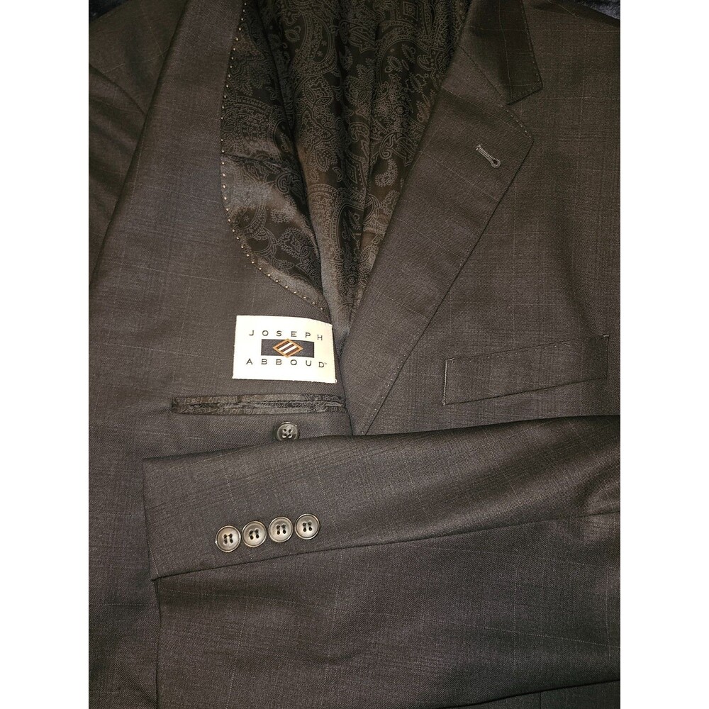 🔥Showroom🔥JOSEPH ABBOUD Dark Gray made in USA Pure Wool Suit 48L/XL